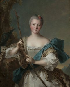 Portræt af en kvinde som Diana, 1752