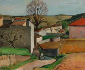 French Village (olie på lærred)