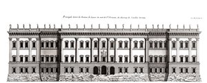 Louvre i Paris, projekt af Gian Lorenzo Bernini: forhøjning af hovedfacaden mod Saint-Germain l