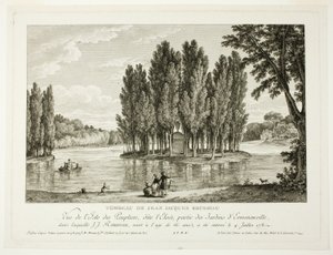 Jean Jacques Rousseaus grav af Jean Michel Moreau