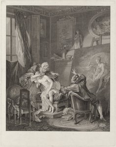 Den ærlige model af Jean Michel Moreau and Jean Baptiste Blaise Simonet after Pierre Antoine Baudouin