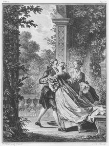 Kærlighedens første kys, bind I, side 37, illustration fra 