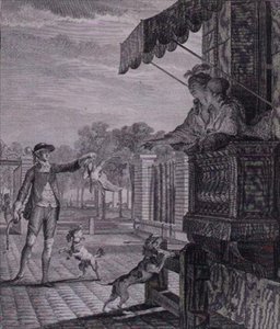 Det vellykkede væddemål, indgraveret af Camligue (fl.1785)