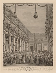 Den kongelige fest på Hôtel de Ville, 21. januar 1782. af Jean Michel the Younger Moreau