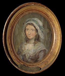Portræt af Charlotte Corday (1768-1793) Maleri af Moreau Le Jeune (1741-1814) 1793. af Jean Michel the Younger Moreau