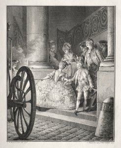 Restive of the Bretonne: The Little Godparents, 1777. af Jean Michel the Younger Moreau