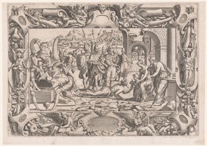 Tilbedelse af kongerne af Jean Mignon (attributed to)