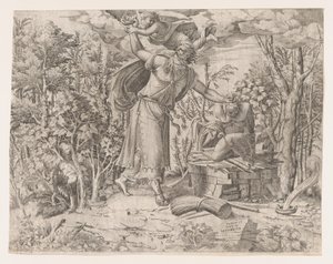 Abraham ofrer Isak, 1535-55. af Jean Mignon