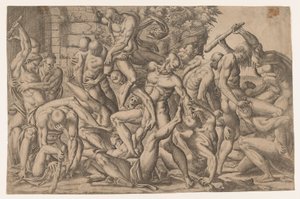 Kamp af nøgne mænd, 1535-55.