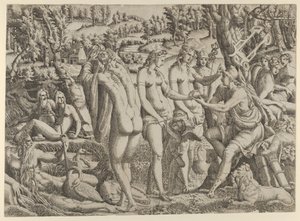 The Judgment of Paris, 1535-55. af Jean Mignon