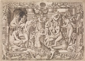 Kvinder badende, 1535-55.