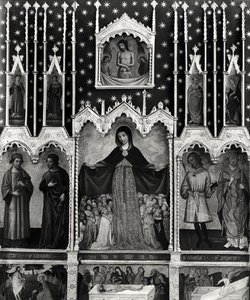 Virgin of Mercy, ca. 1429 (se også detaljer 167594) (tempera på panel) af Jean Mirailhet