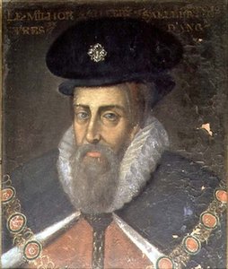 Portræt af Robert Cecil (ca.1563-1612) 1. jarl af Salisbury og 1. vicegraf Cranborne (olie på panel) af Jean Monier or Mosnier
