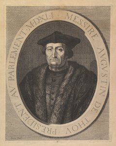 Augustin de Thou, formand for parlamentet. af Jean Morin