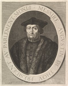 Augustin de Thou, formand for parlamentet. af Jean Morin