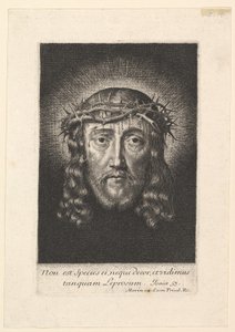 Det hellige ansigt kronet med torne, lille format, tidligt til midten af ​​1600-tallet. af Jean Morin