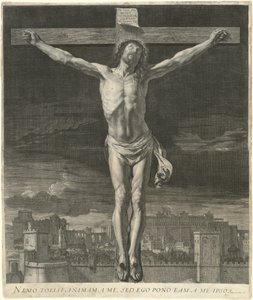 Kristus dør på korset af Jean Morin, after Philippe de Champaigne
