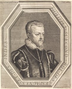 Philippe II, konge af Spanien af Jean Morin after Titian