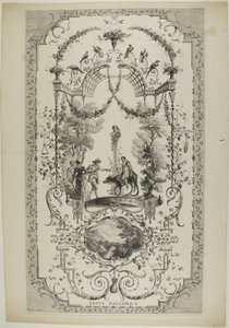 Feste Bacchique, plade 97 fra "The Works of Antoine Watteau". af Jean Moyreau