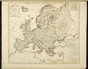 Kort over Europa af Jean Palairet