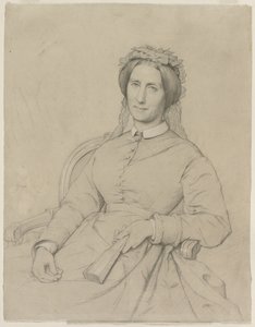 Madame Hippolyte Flandrin (Aimee Ancelot) af Jean Paul Flandrin