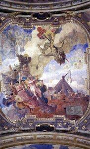 Loftet ved rådhuset i Toulouse: Allegori om Simon de Montforts død af Jean Paul Laurens af Jean Paul Laurens