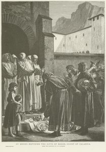 St. Bruno nægter greven af Calabriens gaver af Jean Paul Laurens