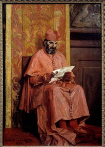 Kardinalen. Maleri af Jean Paul Laurens (1838-1921) af Jean Paul Laurens