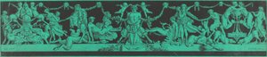 En Bacchanale med egyptiske og klassiske figurer af Jean Philippe Guy le Gentil, Comte de Paroy, after Charles Monnet