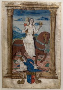Næstekærlighed og misundelse. Les rondeaux des vertus, efter 1515 (Malet og illumineret pergament) af Jean Pichore