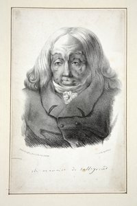 Portræt af Talleyrand, 79 år, pub.1835 (gravering) af Jean Pierre (after) Dantan