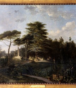 Libanons ceder fra Jardin des Plantes i Paris Detalje - Maleri af Jean Houel (1735-1813) 1700-tallet Søn 0,55x0,8 m Paris, Musee Carnavalet