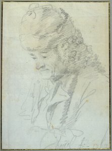Voltaire (1694-1778) i alderdommen, 1769 (farveblyant på papir)
