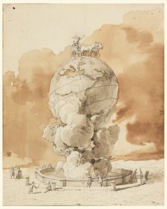 Design til et offentligt monument, der skal opføres på en Paris-plads af Jean Pierre Louis Laurent Houël