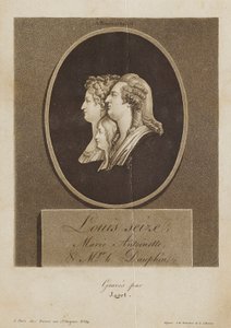Louis Seize, Marie Antoinette og Mgr. le Dauphin af Jean Pierre Marie Jazet