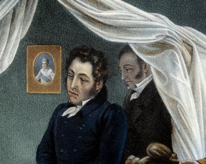 Napoleons død, 5/05/1821 i Sainte Helene Detalje, der repræsenterer Louis Etienne Saint Denis kendt som 