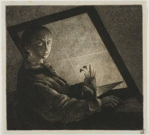 Selvportræt af Jean Pierre Norblin de La Gourdaine