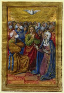 Miniature fra en timebog: Pinsen, ca. 1500.