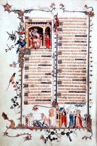 Side fra Belleville Breviary 1323-1326 af Jean Pucelle