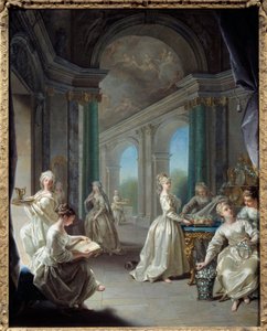 Moderne jomfruer. Maleri af Jean Raoux (1677 - 1734)