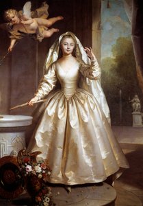 Portræt i fuld længde af Marie Francoise Perdrigeon, Madame Boucher (1716-1734) som et vestalmaleri af Jean Raoux (1677-1734) 1733 Søn. 2,61x1,97 m Dijon, Museum of Fine Arts