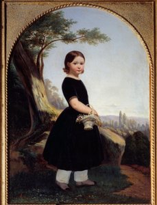 Portræt af en lille pige (Esther Debost) Esther Debost, kunstnerens kusine. Maleri af Hippolyte Lazerges (1817-1887) 1843 søn. 0,81x0,61 m Rouen, musee des Beaux Arts