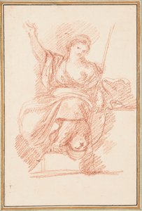 Siddende allegorisk figur af Jean Robert Ango