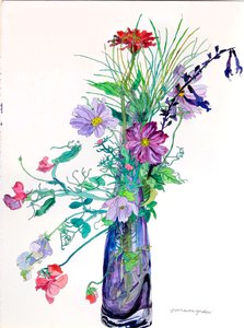 Jerrys vase, 2010 (akvarel og blæk på papir) af Jean Swan Gordon