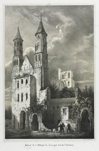 Ruinerne af klosteret Jumièges. af Jean Truchot