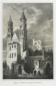 Ruinerne af klosteret Jumièges af Jean Truchot