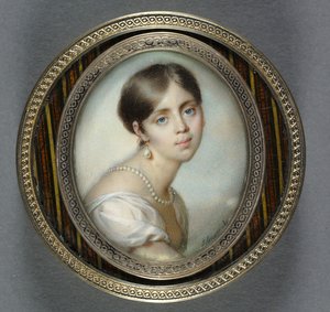 Portræt af en ung kvinde i hvidt, 1805.