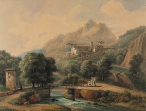 Italiensk landskab: Klosteret og de religiøse, slutningen af ​​1800-1900-tallet.