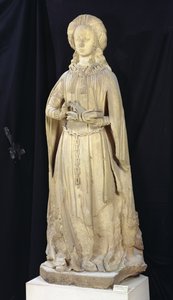 St. Suzanne, fra Chateau des Ducs de Bourbon, Chantelle, ca. 1500-03 (kalksten) af Jean fl.c.1465 c.1516 Guilhomet