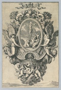 Design til Holy Water Tude, fra "Inventions Pour Faire des Plaques" af Jean le Pautre